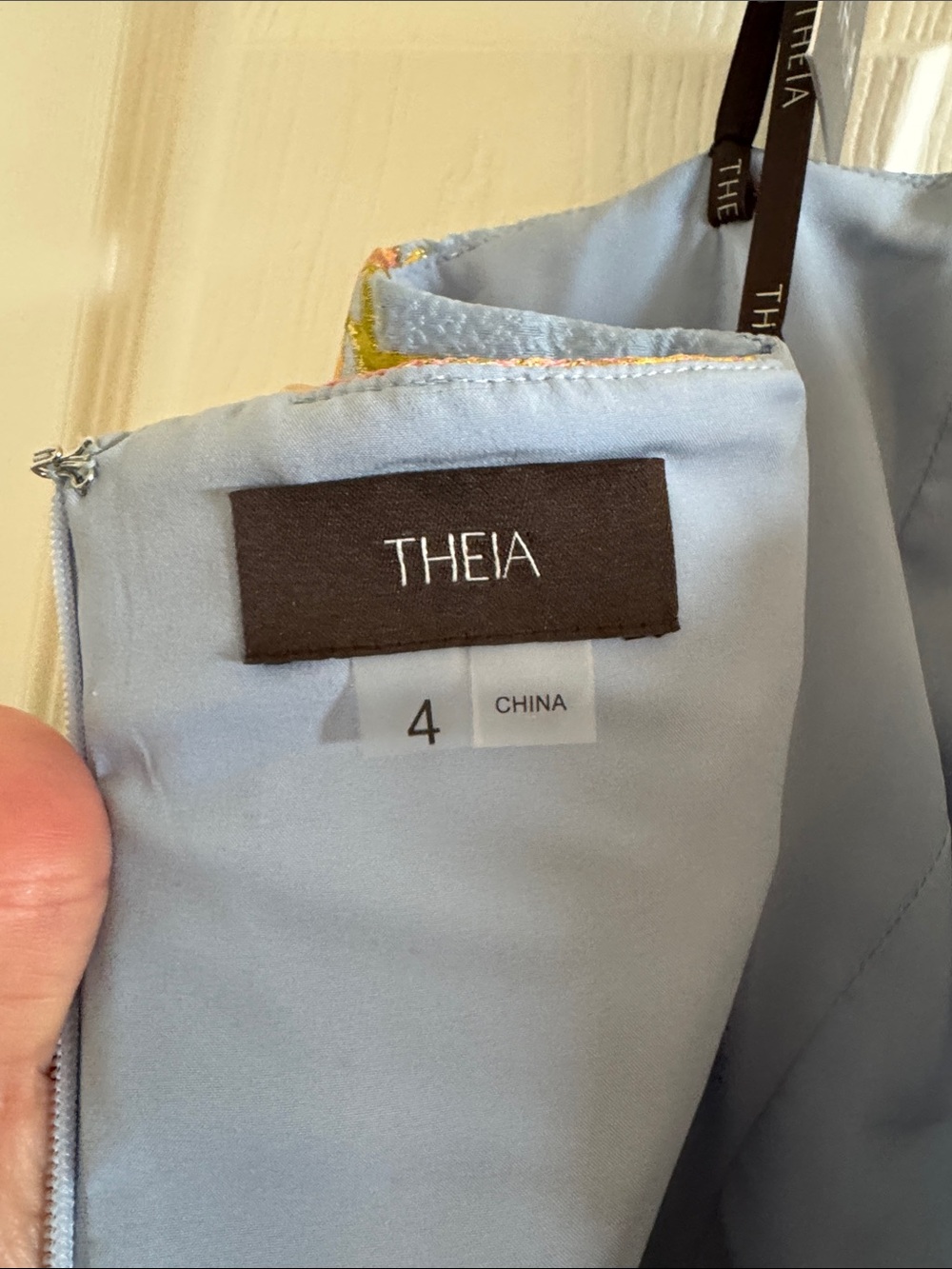 Theia Leia Jacquard Dress Serenity Blue Size 4 NWT - Picture 12 of 13